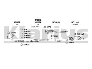 KLARIUS 630299U išmetimo sistema