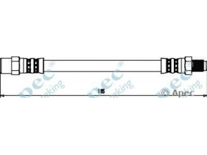 APEC braking HOS3313 stabdžių žarnelė 
 Stabdžių sistema -> Stabdžių žarnelės
437611775, 481611775, 893611775A