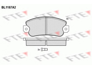FTE BL1187A2 stabdžių trinkelių rinkinys, diskinis stabdys 
 Techninės priežiūros dalys -> Papildomas remontas
5892310, 5892312, 5892549, 5951660