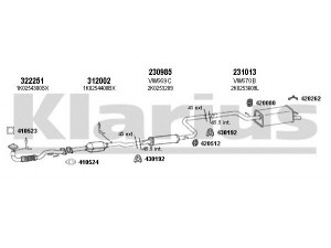 KLARIUS 931329E išmetimo sistema 
 Išmetimo sistema -> Išmetimo sistema, visa