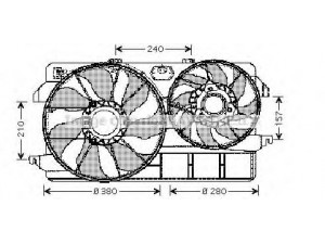 AVA QUALITY COOLING FD7535 ventiliatorius, radiatoriaus 
 Aušinimo sistema -> Oro aušinimas
2T148C607EC, 4371786, 4391619