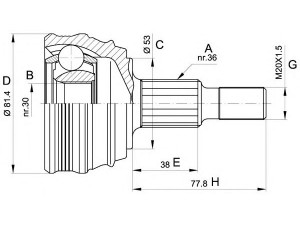 OPEN PARTS CVJ5235.10 jungčių komplektas, kardaninis velenas 
 Ratų pavara -> Sujungimai/komplektas
1J0498099, 1J0498099A, 1J0498099AX