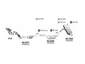ASSO ART3885 išmetimo sistema 
 Išmetimo sistema -> Išmetimo sistema, visa