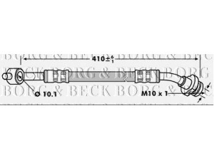 BORG & BECK BBH7156 stabdžių žarnelė 
 Stabdžių sistema -> Stabdžių žarnelės
462100F010, 462100X800