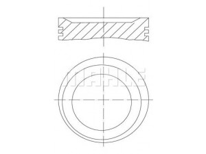 MAHLE ORIGINAL 083 10 00 stūmoklis 
 Variklis -> Cilindrai/stūmokliai