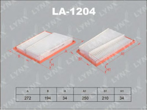 LYNXauto LA-1204 oro filtras 
 Filtrai -> Oro filtras
642 094 02 04, 642 094 03 04, 642 094 04 04