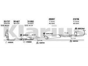 KLARIUS 330888E išmetimo sistema 
 Išmetimo sistema -> Išmetimo sistema, visa