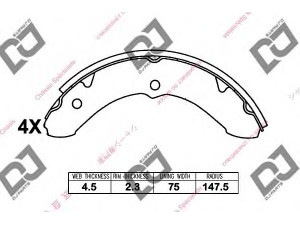DJ PARTS BS1179 stabdžių trinkelių komplektas 
 Techninės priežiūros dalys -> Papildomas remontas
04494-60020, 04494-60021, 0449460020