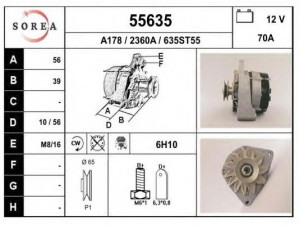EAI 55635 kintamosios srovės generatorius 
 Elektros įranga -> Kint. sr. generatorius/dalys -> Kintamosios srovės generatorius
570590, 95668060