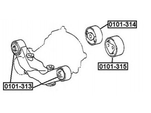 ASVA 0101-313 valdymo svirties/išilginių svirčių įvorė 
 Ašies montavimas/vairavimo mechanizmas/ratai -> Valdymo svirtis/pasukamosios svirties sujungimas -> Montavimas/sutvirtinimas
52380-48040