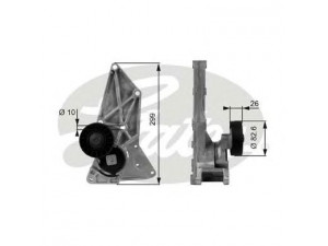GATES T38126 įtempiklio skriemulys, V formos rumbuotas diržas
24500481, 24504575
