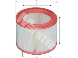 MFILTER A 388 oro filtras 
 Techninės priežiūros dalys -> Techninės priežiūros intervalai
5012 563, 5017 034, 5017 457, 860 X 9601 BSA