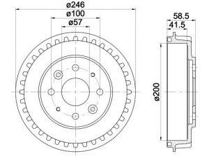 HELLA PAGID 8DT 355 300-781 stabdžių būgnas 
 Stabdžių sistema -> Būgninis stabdys -> Stabdžių būgnas
0K20126251A, 0K20126251B
