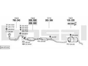 BOSAL 024.970.03 išmetimo sistema 
 Išmetimo sistema -> Išmetimo sistema, visa