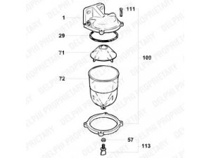DELPHI 5864003 kuro filtras
8396711, 4686377, 8396711, 8396711