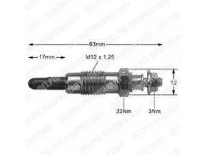DELPHI HDS362 kaitinimo žvakė 
 Kibirkšties / kaitinamasis uždegimas -> Kaitinimo kaištis
1001049, 1008792, 1056857, 96FF6M090BA