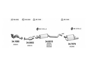 ASSO ART1728 išmetimo sistema 
 Išmetimo sistema -> Išmetimo sistema, visa