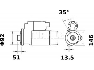 MAHLE ORIGINAL MS 103 starteris
RE501862, RE506825, RE515843, RE522851