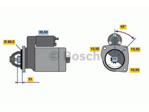 BOSCH 0 001 260 026 starteris
836873457, 842 845 40, V 836 873 457