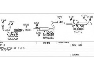MTS C290165008642 išmetimo sistema 
 Išmetimo sistema -> Išmetimo sistema, visa