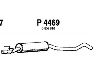 FENNO P4469 vidurinis duslintuvas 
 Išmetimo sistema -> Duslintuvas
5852087, 5852816, 852002