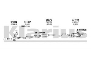 KLARIUS 391587E išmetimo sistema 
 Išmetimo sistema -> Išmetimo sistema, visa