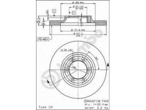 BREMBO 09.6817.10 stabdžių diskas 
 Dviratė transporto priemonės -> Stabdžių sistema -> Stabdžių diskai / priedai
HB403101, MB407038, MB407039