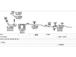 MTS C380695007378 išmetimo sistema