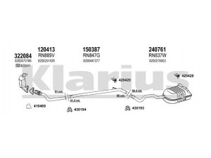 KLARIUS 720910E išmetimo sistema 
 Išmetimo sistema -> Išmetimo sistema, visa