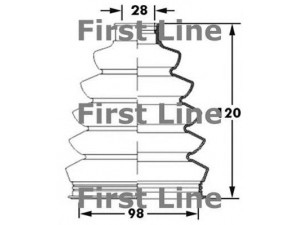 FIRST LINE FCB2394 gofruotoji membrana, kardaninis velenas 
 Ratų pavara -> Gofruotoji membrana
7H0498203, 8E0498203A, 7H0498203