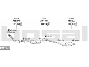 BOSAL 034.401.50 išmetimo sistema 
 Išmetimo sistema -> Išmetimo sistema, visa