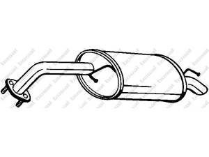 BOSAL 128-013 galinis duslintuvas 
 Išmetimo sistema -> Duslintuvas
96460432, 96553620, 96553624, 96460432