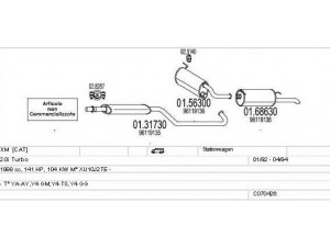 MTS C070426008884 išmetimo sistema 
 Išmetimo sistema -> Išmetimo sistema, visa