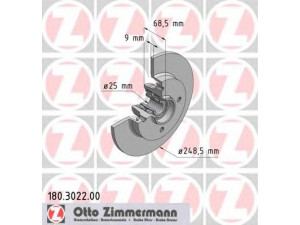 ZIMMERMANN 180.3022.00 stabdžių diskas 
 Dviratė transporto priemonės -> Stabdžių sistema -> Stabdžių diskai / priedai
4246.Z9, 4249.34