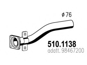 ASSO 510.1138 išleidimo kolektorius 
 Išmetimo sistema -> Išmetimo vamzdžiai
98467200