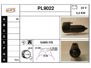 SNRA PL9022 starteris
7431023000, 88262016200, 88262019200