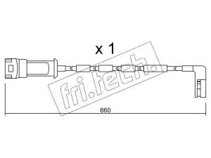 fri.tech. SU.082 įspėjimo kontaktas, stabdžių trinkelių susidėvėjimas 
 Stabdžių sistema -> Susidėvėjimo indikatorius, stabdžių trinkelės
1238348, 1238403, 90335784