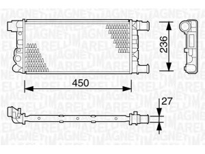 MAGNETI MARELLI 350213103000 radiatorius, variklio aušinimas 
 Aušinimo sistema -> Radiatorius/alyvos aušintuvas -> Radiatorius/dalys
46405843, 4641407, 46414207, 4645843