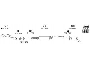 HJS VW_1095 išmetimo sistema 
 Išmetimo sistema -> Išmetimo sistema, visa
