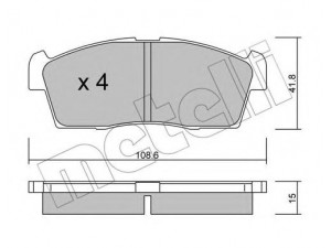 METELLI 22-0439-0 stabdžių trinkelių rinkinys, diskinis stabdys 
 Techninės priežiūros dalys -> Papildomas remontas
1606225680, 4605a340, 4605A527