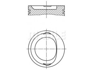 MAHLE ORIGINAL 568 10 03 stūmoklis 
 Variklis -> Cilindrai/stūmokliai