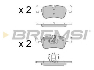 BREMSI BP3520 stabdžių trinkelių rinkinys, diskinis stabdys
34116850567, 34116858910