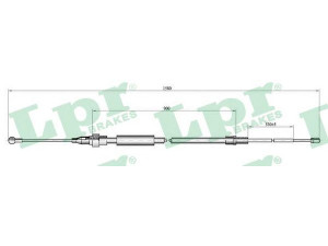 LPR C0967B trosas, stovėjimo stabdys 
 Stabdžių sistema -> Valdymo svirtys/trosai
1T0609721F, 1T0609721G