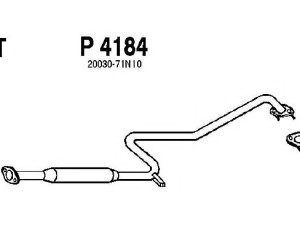FENNO P4184 vidurinis duslintuvas 
 Išmetimo sistema -> Duslintuvas
20020-71N10, 20030-71N10