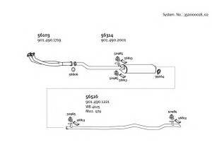 DINEX 350000018_02 išmetimo sistema 
 Išmetimo sistema -> Išmetimo sistema, visa