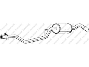 BOSAL 290-639 vidurinis duslintuvas 
 Išmetimo sistema -> Duslintuvas
5028013, 6180039