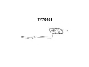 VENEPORTE TY70451 galinis duslintuvas 
 Išmetimo sistema -> Duslintuvas
174301D020, 174301D021