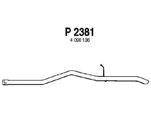 FENNO P2381 išleidimo kolektorius 
 Išmetimo sistema -> Išmetimo vamzdžiai
4096136