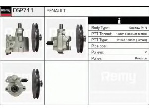 DELCO REMY DSP711 hidraulinis siurblys, vairo sistema 
 Vairavimas -> Vairo pavara/siurblys
77 00 763 688