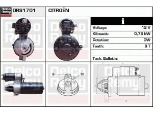 DELCO REMY DRS1701 starteris 
 Elektros įranga -> Starterio sistema -> Starteris
5490740, 5491077, 75491623, 75492269